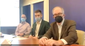 Tom Little and other panel members at Geographic Association Meeting