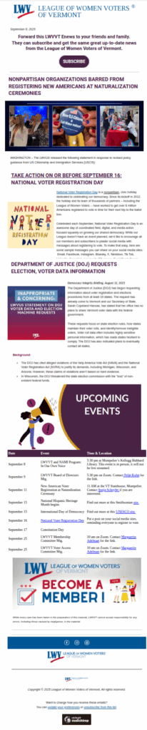 Thumbnail of sample newsletter September 2025